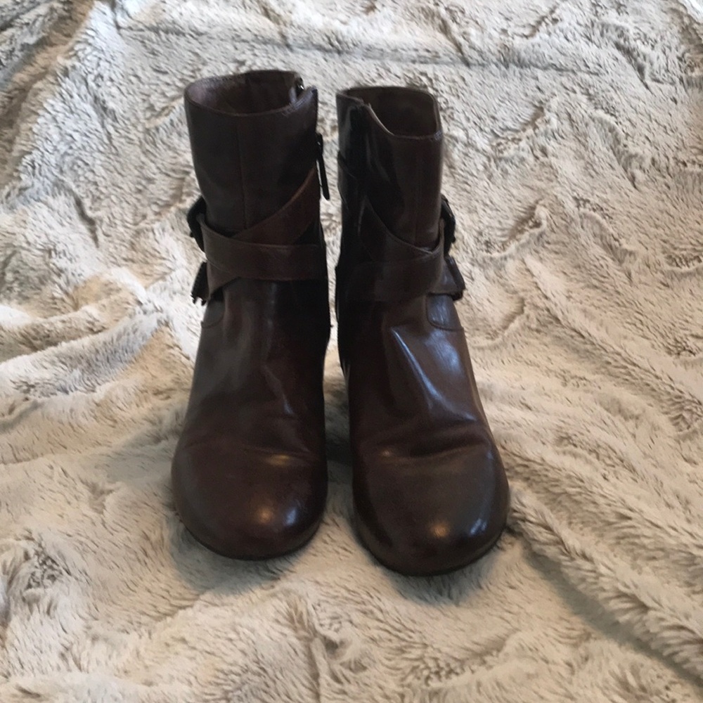 Rudsak brown distressed wedge boots